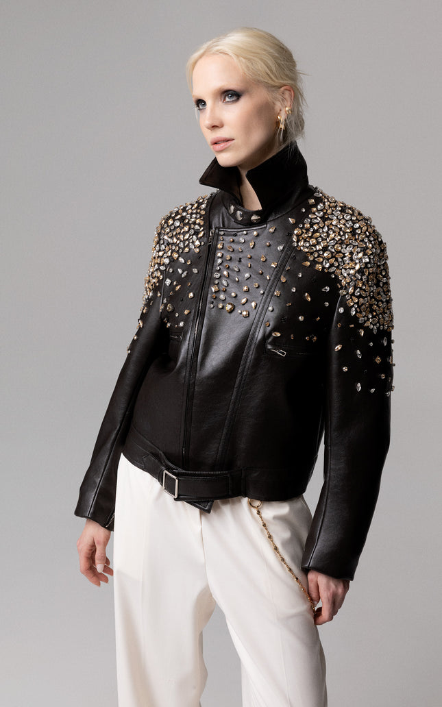 ALT Text: Women's GIUBBINO ECOPELLE PIETRE E STRASS AEOD0061