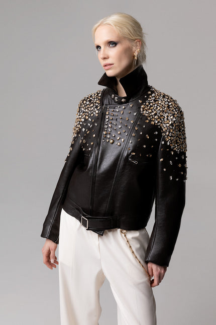 ALT Text: Women's GIUBBINO ECOPELLE PIETRE E STRASS AEOD0061
