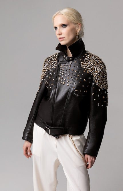 ALT Text: Women's GIUBBINO ECOPELLE PIETRE E STRASS AEOD0061