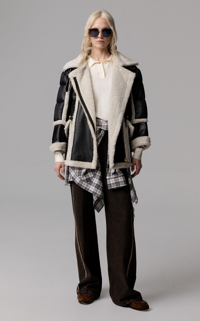 ALT Text: Women's MONTONE VERA PELLE FIT OVERSIZE AEOD0045