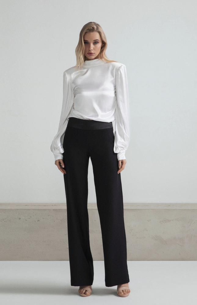 BLUSA SCOLLO RETRO IN VISCOSA