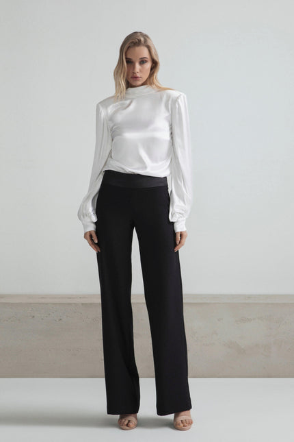 VISCOSE BACK NECK BLOUSE