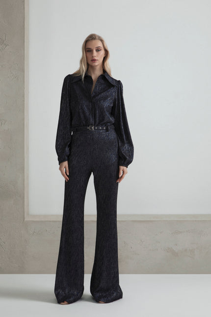 ZMAPA LAME' TROUSERS AND WAIST BELT