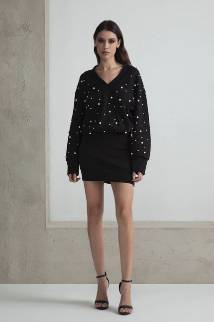 PEARL SWEATSHIRT DRESS