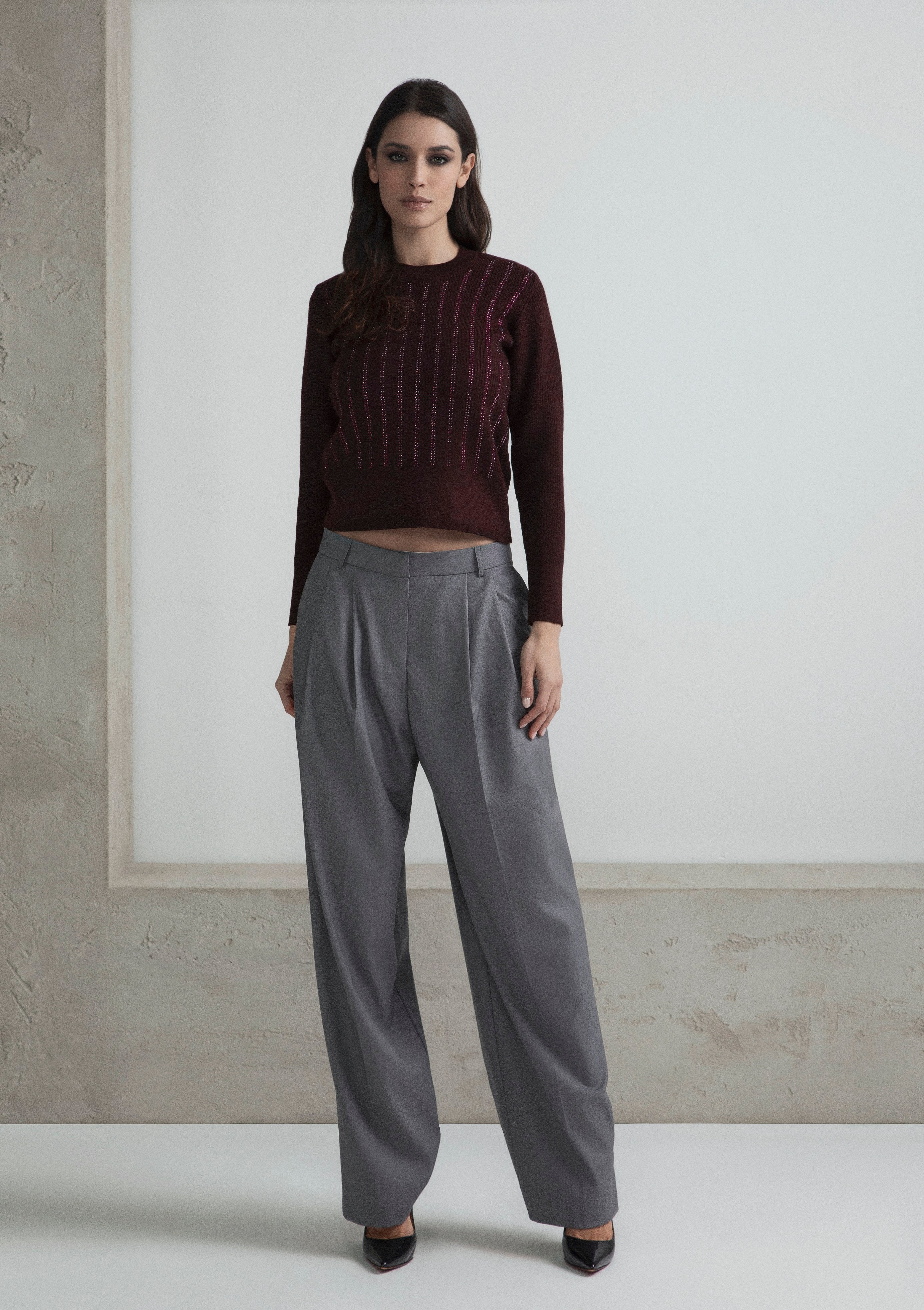 MAGLIONE STRIPES STRASS