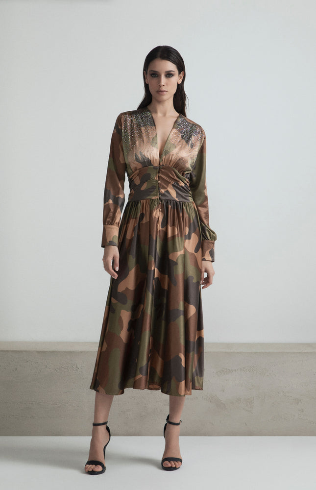 ABITO LUNGO RUOTA STRASS ABCOLOR