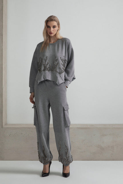 FLAME CRYSTAL CARGO PANTS