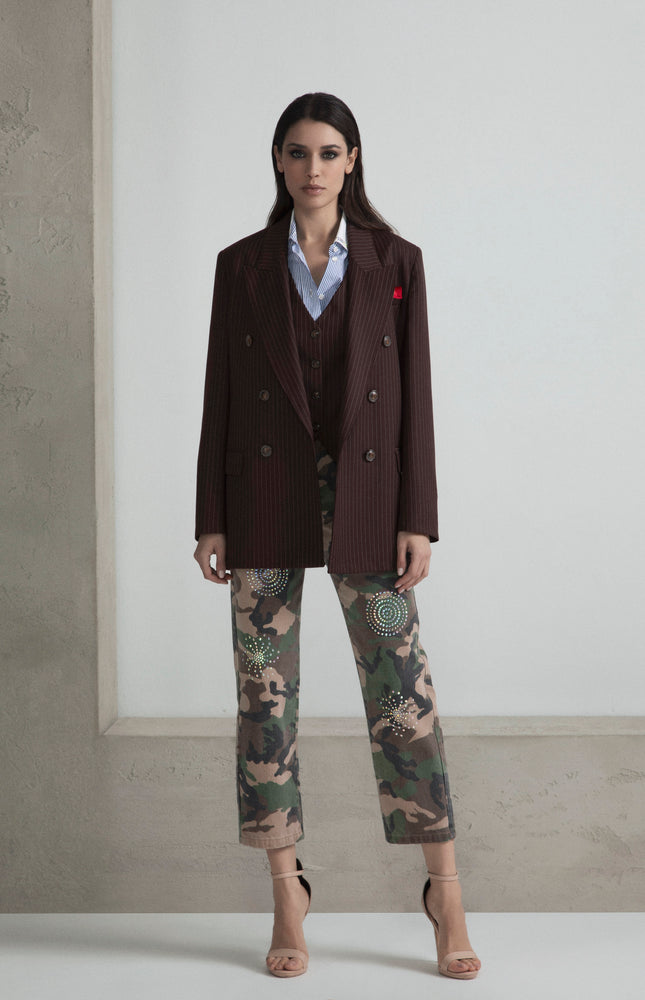 BLAZER SARTORIALE DOPPIOPETTO TRAMA GESSATA