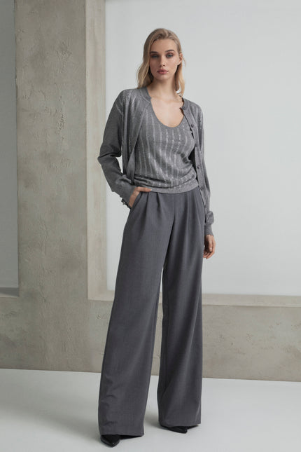 BREAKING CARDIGAN STRIPES RHINESTONE