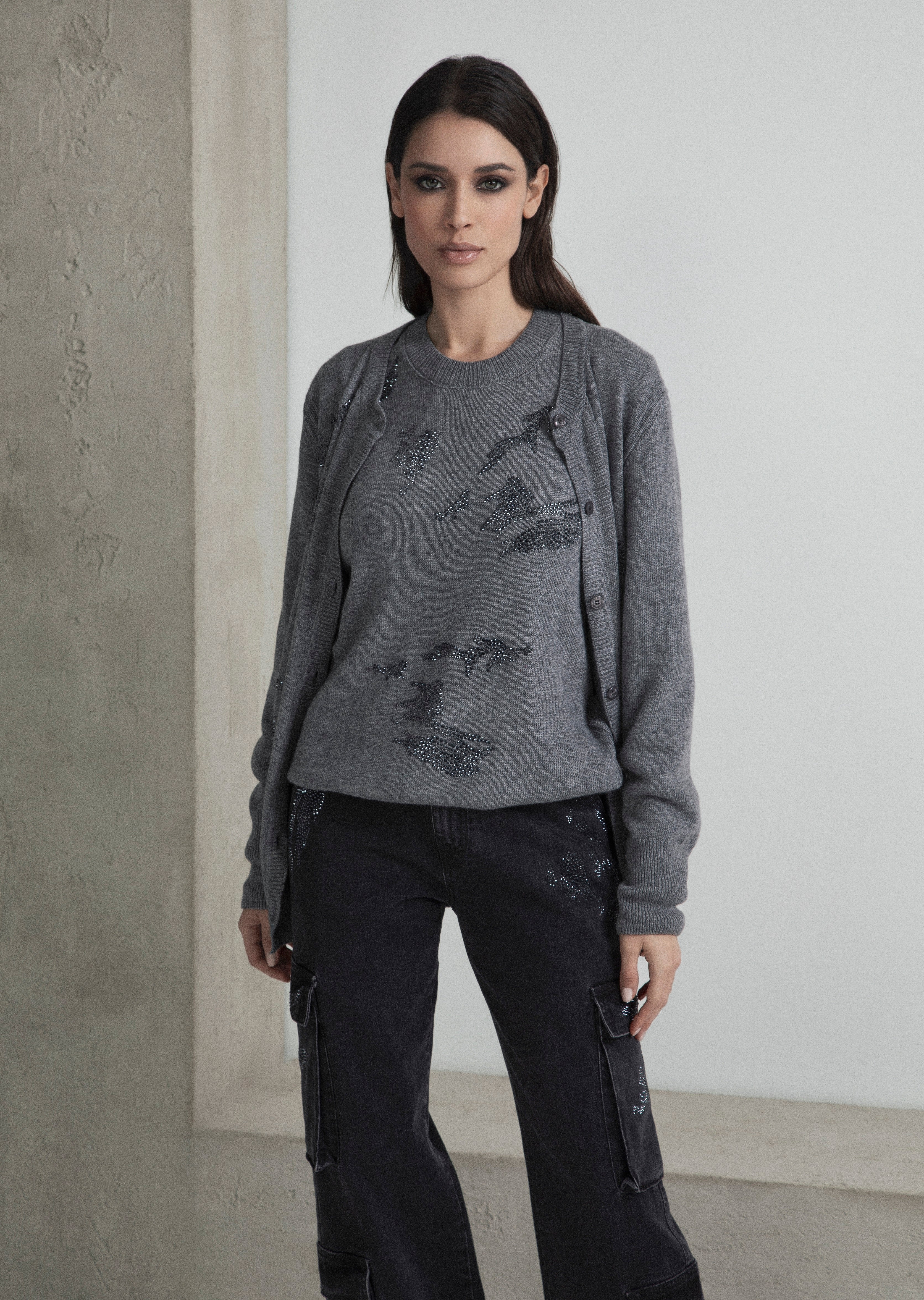 JEANS CARGO STRASS