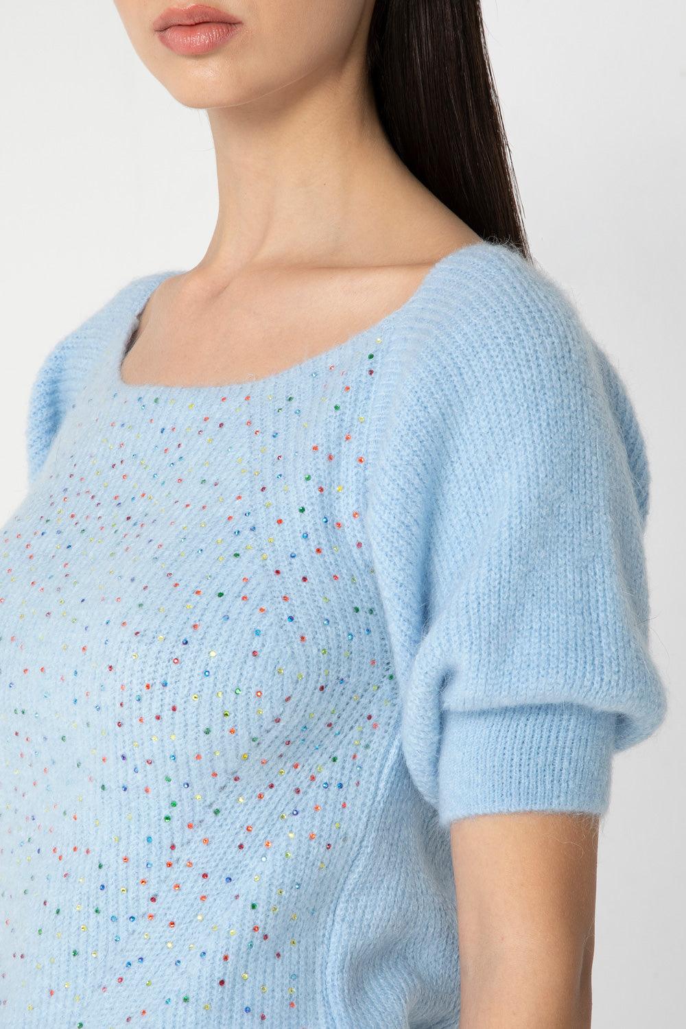 MAGLIA M/C PIGGIA STRASS ARCOBALENO