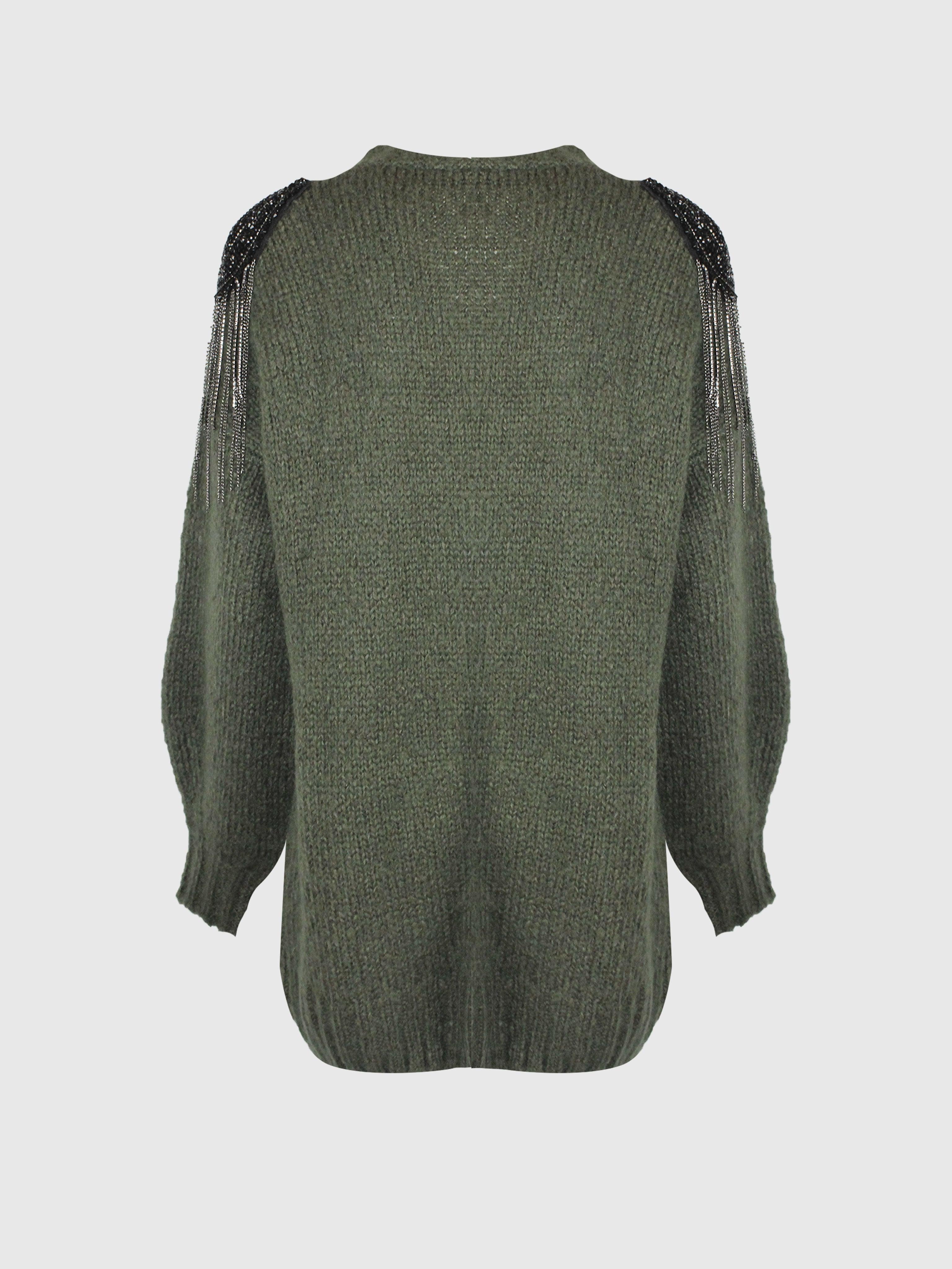 CARDIGAN MOHAIR C/PATCH