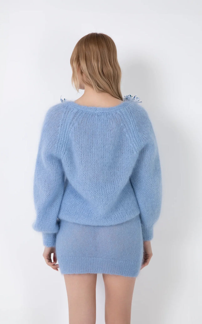 WOOL BLEND PENCIL MINI SKIRT