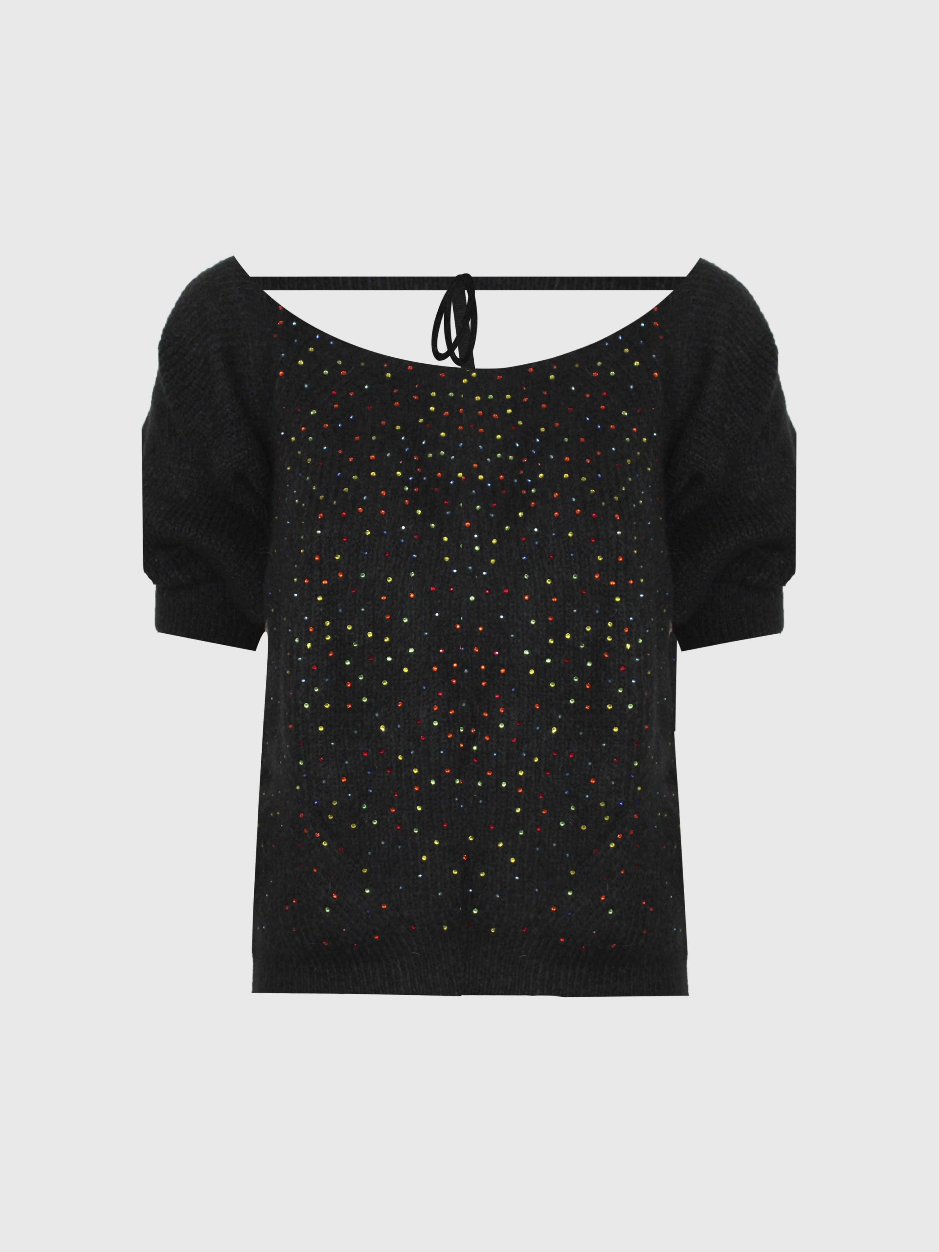 MAGLIA M/C PIGGIA STRASS ARCOBALENO