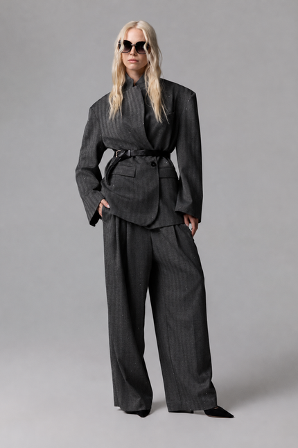 BLAZER ANDRE' MISTO LANA OVERSIZE CON PAILLETTES