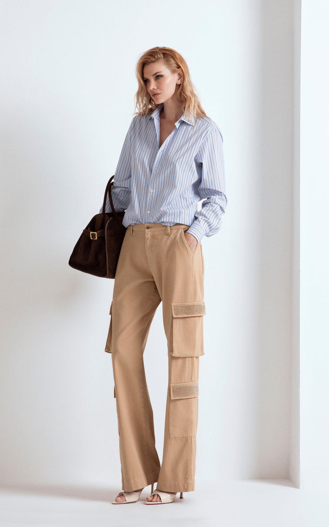 Camicia Fit Cristalli Baguette