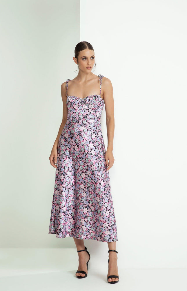 ABITO CANOTTA LONGUETTE BOTTONE GIOIELLO VISCOSA CON COPPE