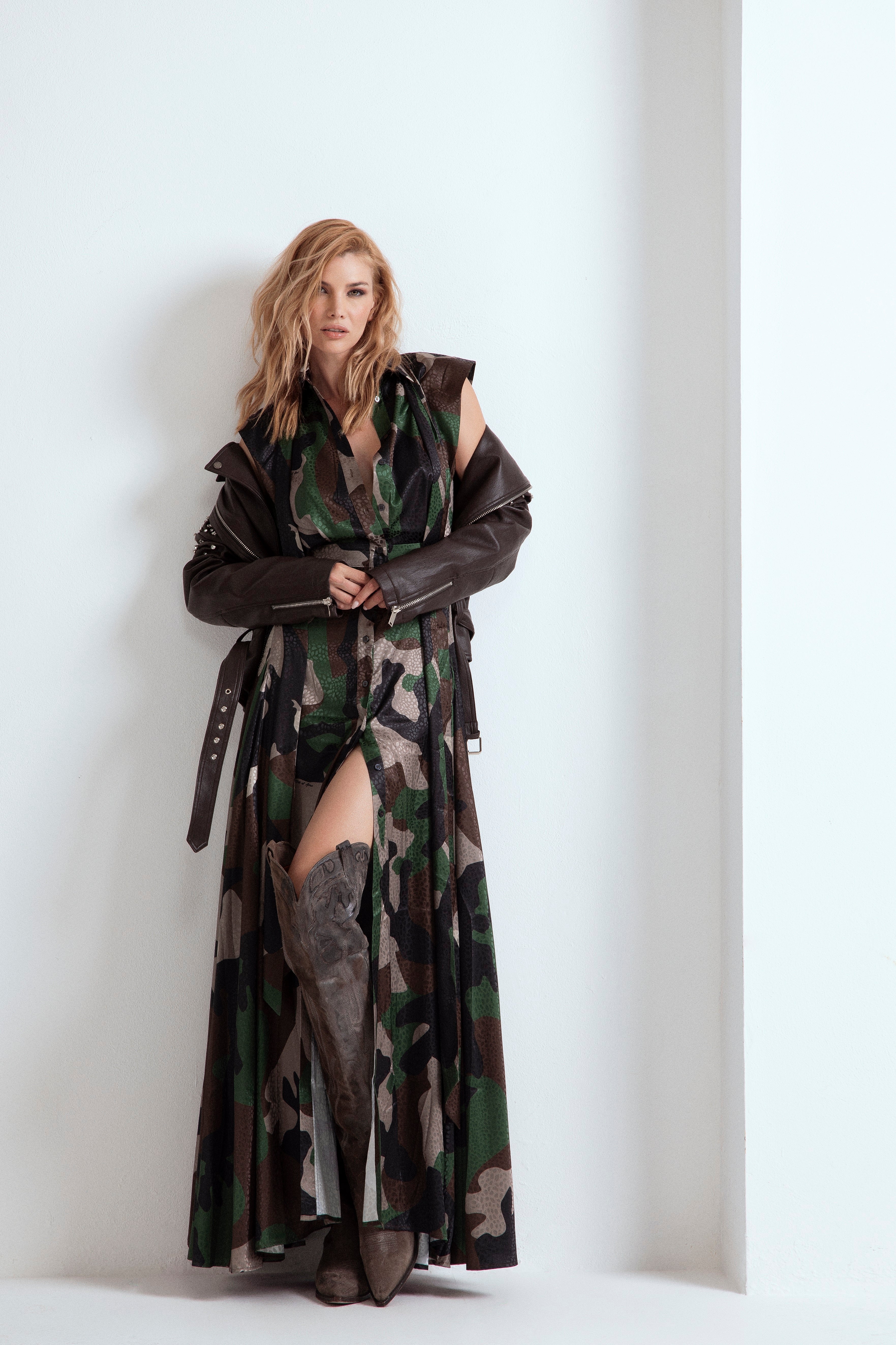 BIKER ICON PREZIOSO ECOPELLE CON CRISTALLI RICAMATI