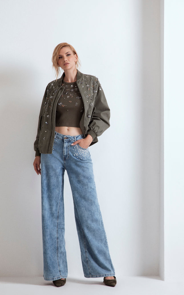 DENIM AFRODITE APPL. STRASS