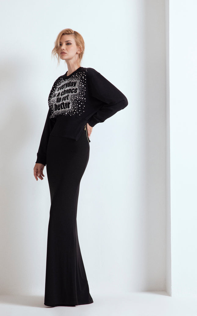 FELPA ZIP E STRASS