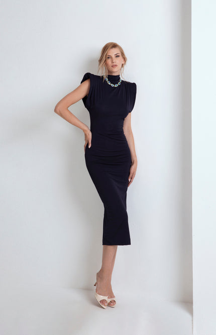 LONG JEWELED STRAP DRESS