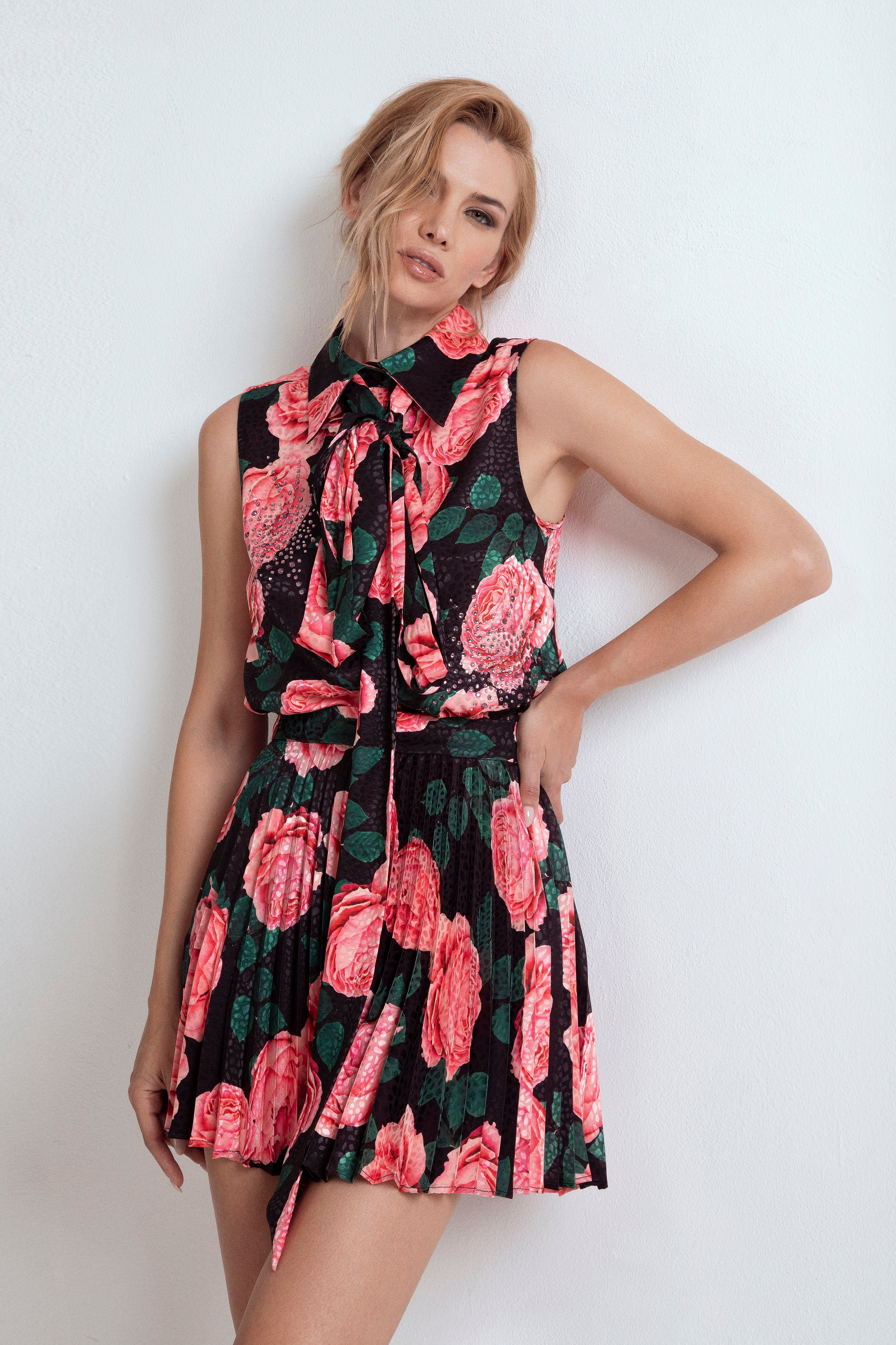 CAMICIA SMANICATA CON FIOCCO