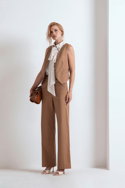 CLAUDIA SLIM TAILORED HIGH-WAISTED TROUSERS