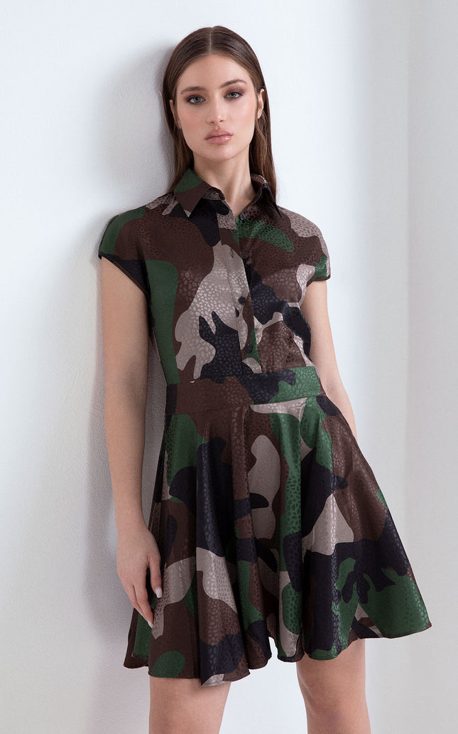 LISA SHORT-SLEEVED DRESS WITH BOW