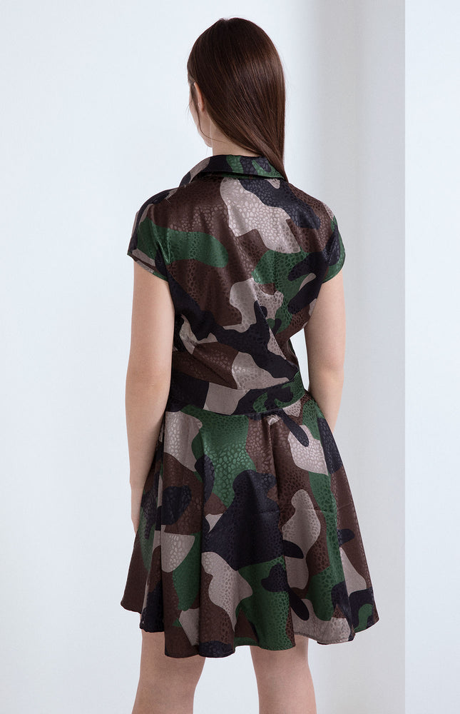 ABITO LISA CORTO MANICA CORTO CON FIOCCO