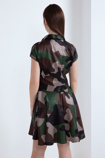 ABITO LISA CORTO MANICA CORTO CON FIOCCO