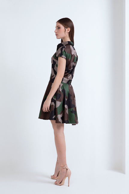 ABITO LISA CORTO MANICA CORTO CON FIOCCO