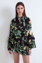 LEMON PRINT BLACK BASE / 38