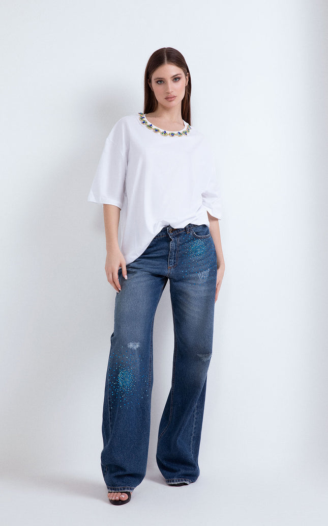 DENIM CLARISSA PIOGGIA STRASS