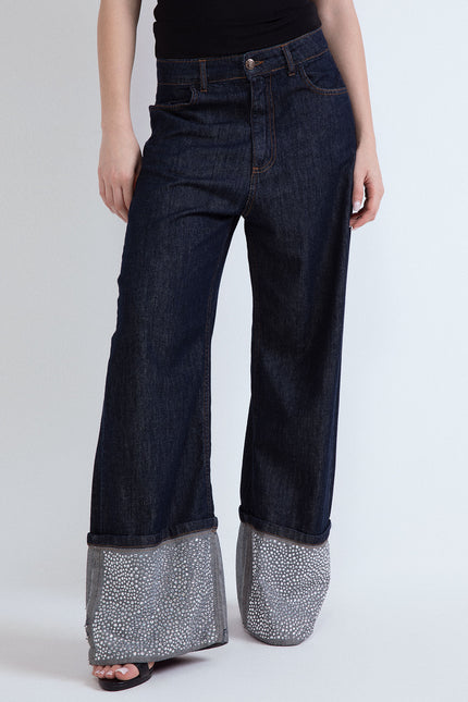 JEANS RISV. STRASS