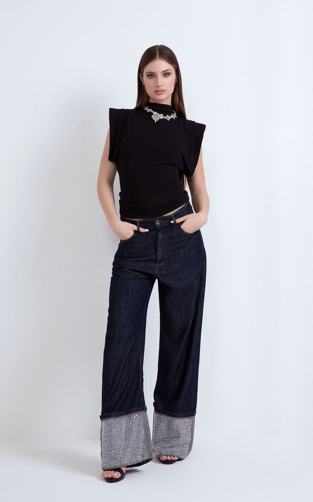 JEANS RISV. STRASS