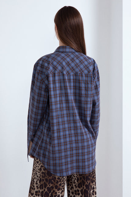 CAMICIA TARTAN STRASS