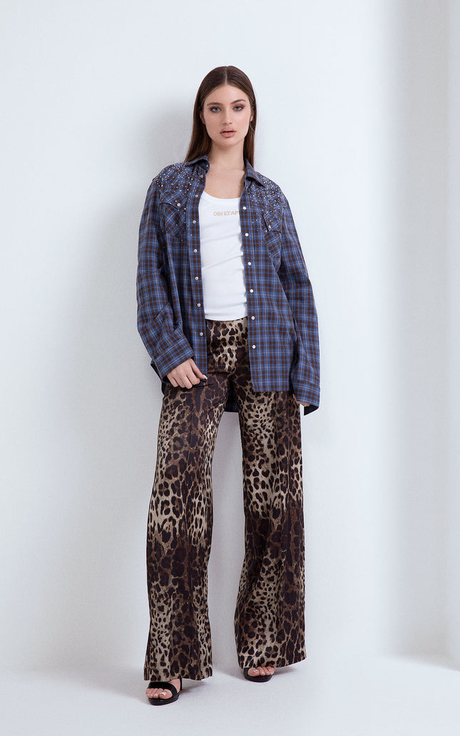 CAMICIA TARTAN STRASS
