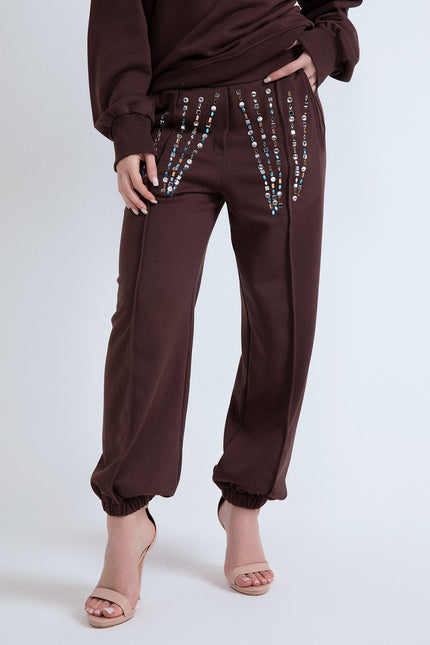 NORMAL FIT SWEATSHIRT WITH SKY CRYSTALS