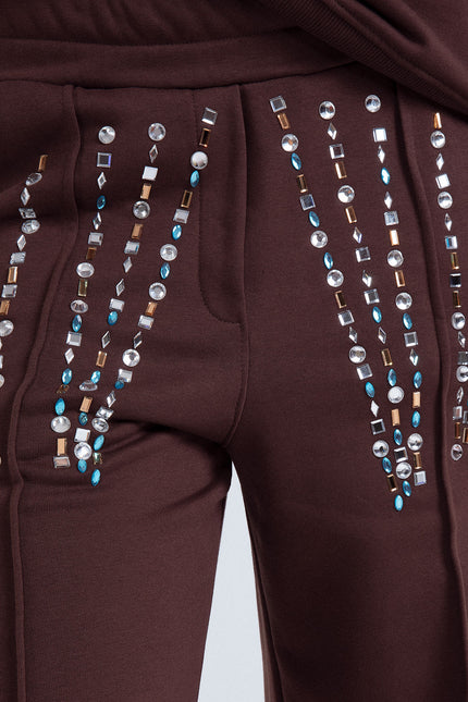 NORMAL FIT SWEATSHIRT WITH SKY CRYSTALS