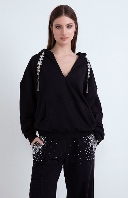 SWEATSHIRT CHARME NECK HOOD