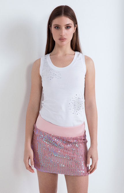 LOUSIANA SKIRT WITH SEQUINS