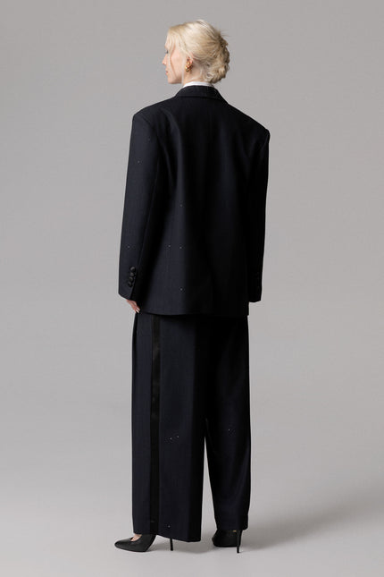 Pantalone con paillettes scintillanti da donna