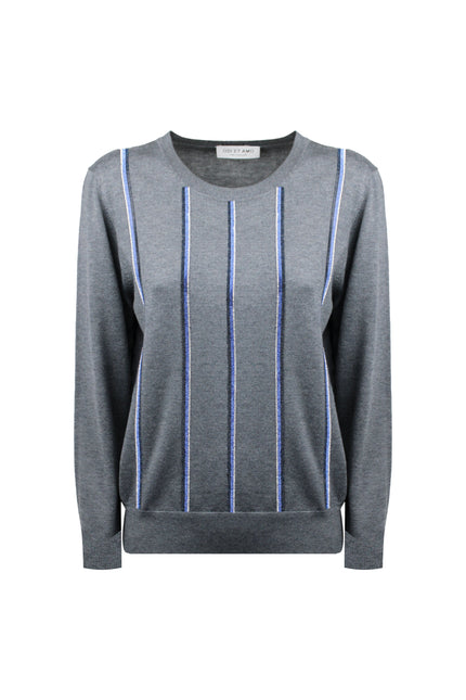 Pullover in Maglia AEOD0077 with scollo rotondo for women