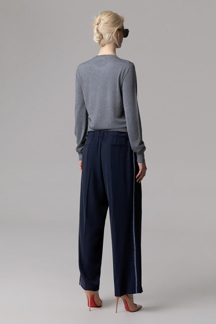 Pullover in Maglia con Strisce Strass for Sale