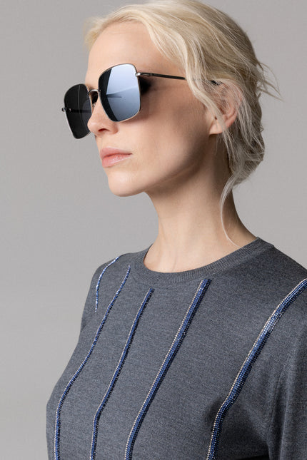 Strisce strass multicolori style Pullover in Maglia for women