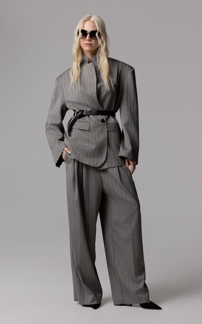 BLAZER ANDRE' MISTO LANA OVERSIZE CON PAILLETTES