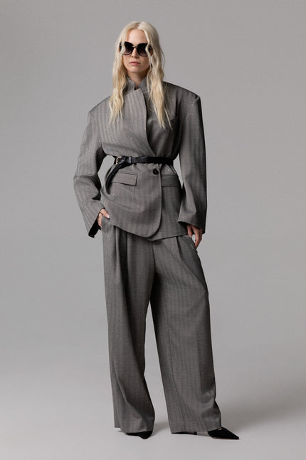 BLAZER ANDRE' MISTO LANA OVERSIZE CON PAILLETTES