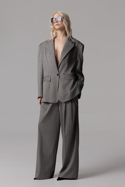 BLAZER ANDRE' MISTO LANA OVERSIZE CON PAILLETTES