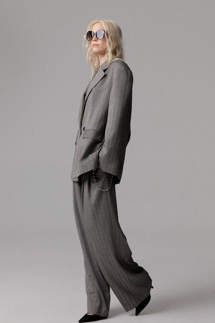 BLAZER ANDRE' MISTO LANA OVERSIZE CON PAILLETTES