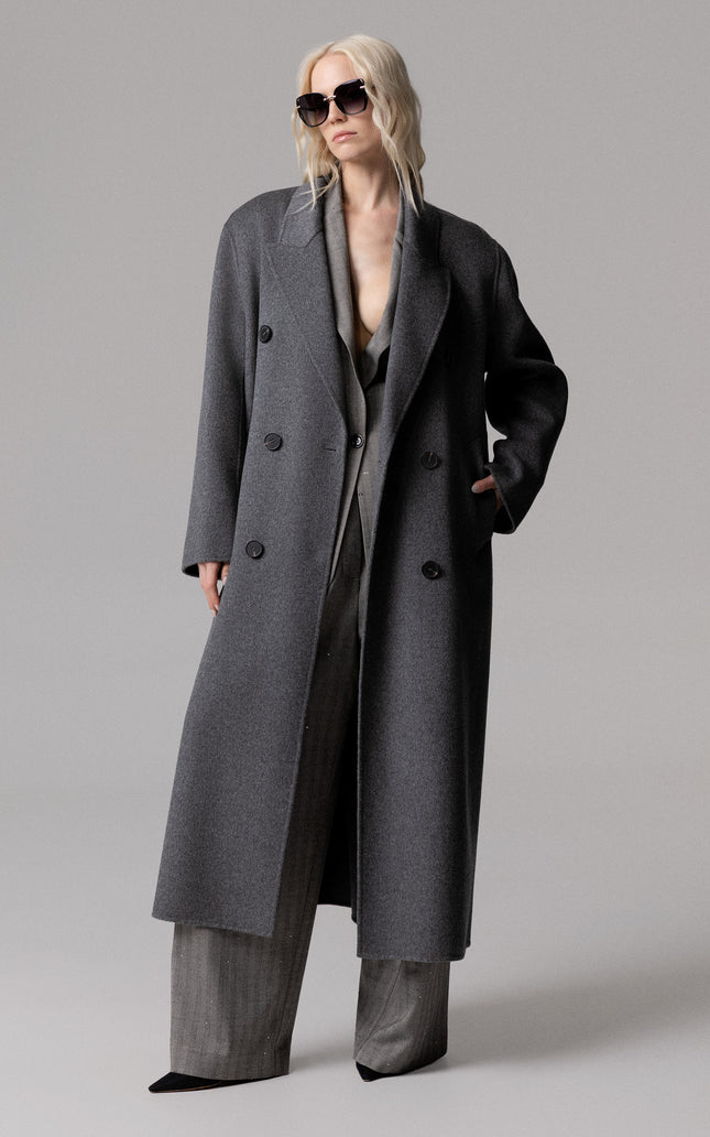 CAPPOTTO LUNGO OVERSIZE IN 100% LANA